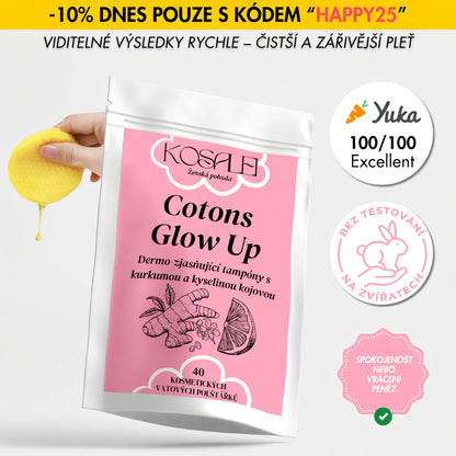 Cotons Glow Up — Proti tmavým skvrnám s Kurkumou & Kojickou kyselinou