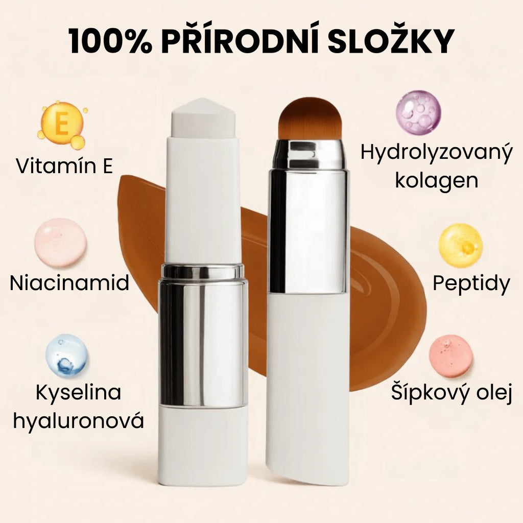 Make-up 2 v 1 s vestavěným štětcem