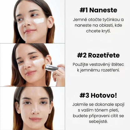 Make-up 2 v 1 s vestavěným štětcem